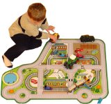 CAR ROADWAY PLAYMAT - a fun addition for the bedroom, playroom, nursery or class room! (100 X 75CM)