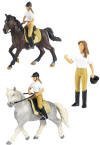 HORSE RIDING FIGURES (3 People and 2 Horses) - to compliment our stable range