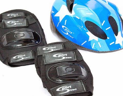Sport Direct M Mountain Bicycle Helmet amp; Saftey Pads Set Childrens Childs Boys