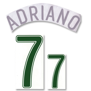 06-07 Brazil Home Adriano 7 Name and Number