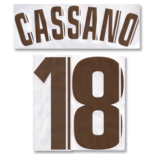 SportingID Cassano 18 05-06 Roma Home Official Name and