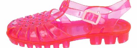 SPOT ON Neon Pink Jelly Sandal