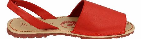 SPOT ON Red Flat Sandal