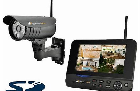 SpyCameraCCTV 15m IR Digital Wireless Security Camera and LCD CCTV Monitor with PIR