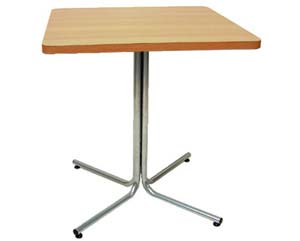 Square silver frame low bistro table
