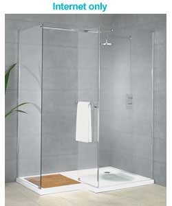 Walk-in Shower Enclosure and Tray (Left Hand)