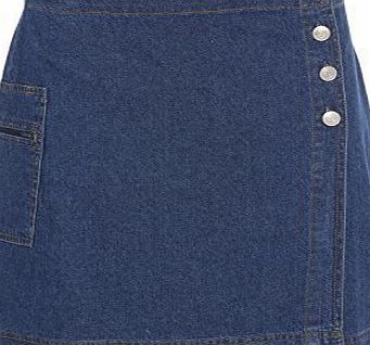 SS7 Womens Denim Wrap Skirt Sizes 8 10 12 (UK - 10, Denim Blue)