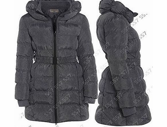 SS7 Womens Padded Coat, Charcoal Grey, Sizes 8 to 16 (UK - 12)