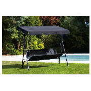 St Lucia 3 Seater Swing Bench, Black
