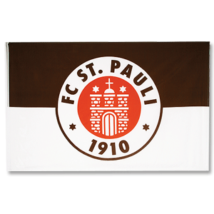 St. Pauli St Pauli Logo Flag - Brown/White