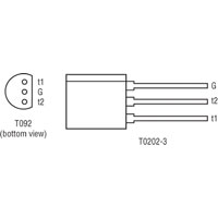 ST Z0107MA 1A 600V 7MA TO-92 TRIAC (ST)(RC)