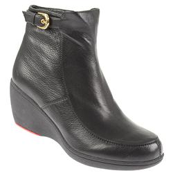 Female Bel1017 Leather Upper Leather Lining Boots in Black, Dark Brown