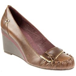 Staccato Female Bel8045 Leather Upper Leather Lining Comfort Small Sizes in Dark Brown, Tan