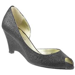 Staccato Female Bel8157 Leather/Textile Upper Comfort Courts in Black Sparkle