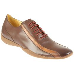 Male Bel9025 Leather Upper Leather Lining Lace up in Brown