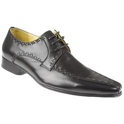 Staccato Male BEL9028 Leather Upper Leather Lining Lace Up in Black