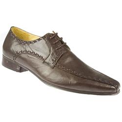 Staccato Male BEL9028 Leather Upper Leather Lining Lace Up in Brown