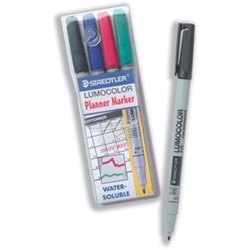 Planner Markers Assorted blue aqua red