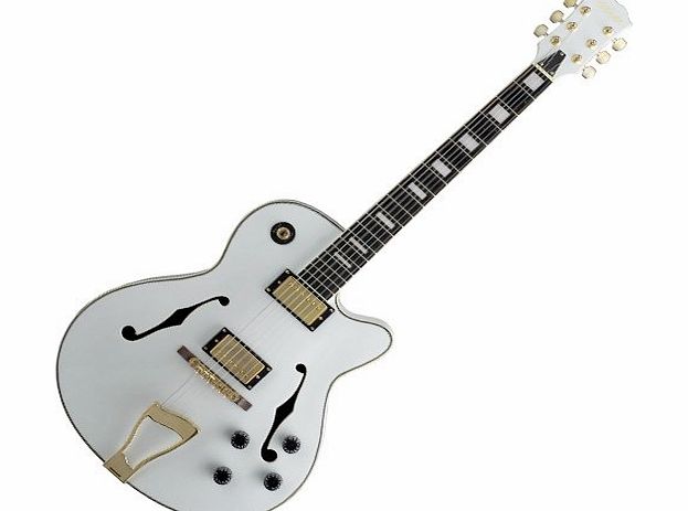 Stagg A300-WH A300 Semi Acoustic Jazz Electric Guitar - White