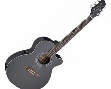 Stagg SA40MJCFI-BK Electro Acoustic Guitar - Black