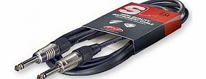 Stagg SGC1.5DL Pro-Series 1.5m Jack to Jack Instrument Cable - Black