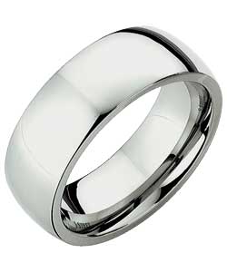 Stainless Steel Plain Band Ring - 8mm
