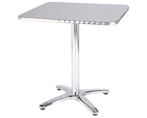 Stainless steel square bistro table