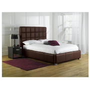 King Leather Bedstead, Brown And Sealy