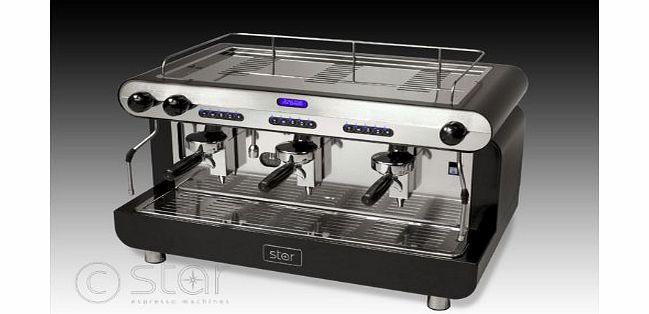3 group Star espresso machine (automatic, black)