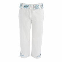 Star by Julien MacDonald White embellished cropped trousers