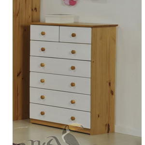 Star Collection , Verona, 5 2 Drawer Chest - White