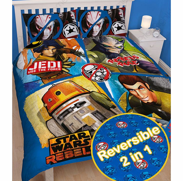 Star Wars Clone Wars Star Wars Rebels Tag Double Duvet Cover and