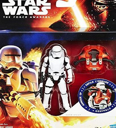 Star Wars The Force Awakens Armour Up First Order Flametrooper 3.75`` Action Figure Disney Hasbro