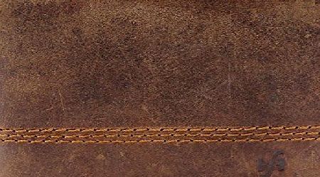 STARHIDE  Mens RFID BLOCKING Distressed Brown Genuine Leather Bifold Wallet #1150