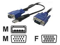 startech.com 2-in-1 video / USB cable - 1.83 m