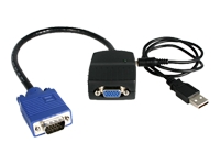 2 Port VGA Video Splitter - USB Powered - video splitter - 2 ports