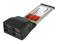 4 Port ExpressCard USB 2.0 Hub Card - USB adapter - 4 ports