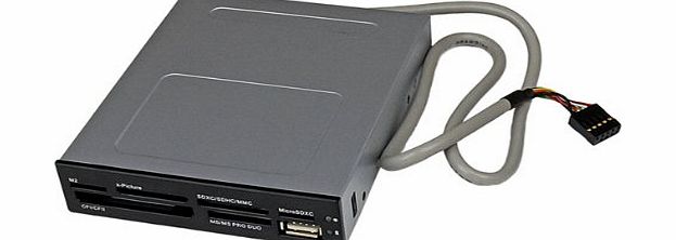STARTECH.COM StarTech 22-in-1 3.5 inch USB 2.0 Front Bay Internal Multi Media Memory Card Reader - Black