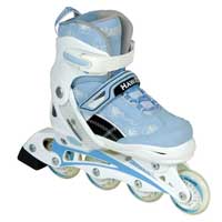 Stateside Hawaii Adjustable Inline Skates Blue and Silver Adjustable Adult 7 to Adult 9