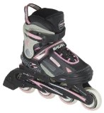 SFR Bronx Kids Adjustable Skates - Pink - Medium (UK13 Jnr - UK3)