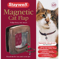 420 Magnetic Cat Flap Wood GRAIN