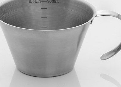 Steel-Function 1/ 2 Litre Stainless Steel Torino Measuring Cup, Silver