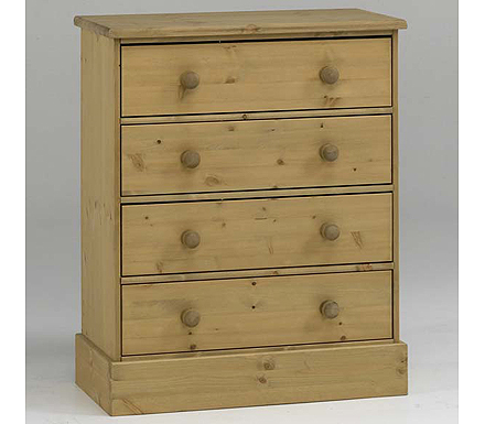 Bourne Solid Pine 4 Drawer Chest