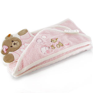 Steiff Sleep Well Bear Pink Girls Bath Set