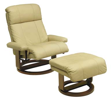 Amy Relaxer Chair and Footstool in Champagne - Fast Delivery