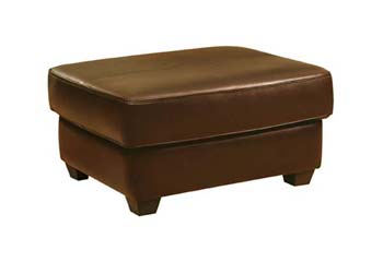 Ascot Leather Storage Footstool