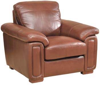 Steinhoff Furniture Dexter Leather Armchair in Oiled Rococo - Fast Delivery
