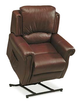 Steinhoff Furniture Laura Leather Electric Riser Recliner in Burgundy - Fast Delivery