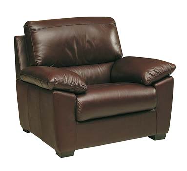 Steinhoff Furniture Napoli Leather Armchair in Corsair Chestnut - Fast Delivery
