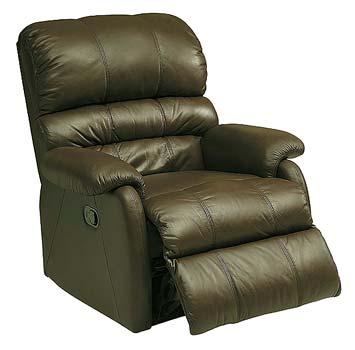 Susie Leather Recliner in Chocolate - Fast Delivery